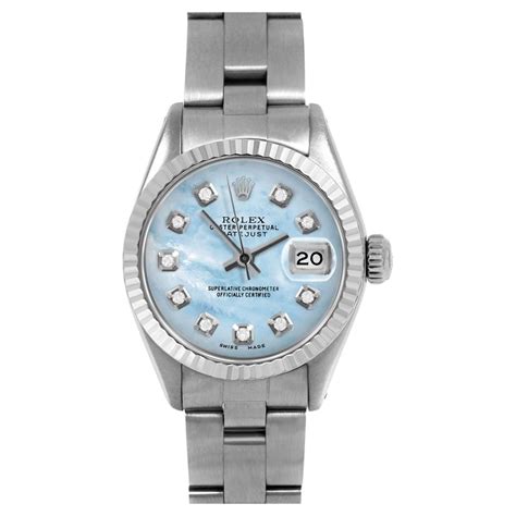 rolex datejust light blue dial